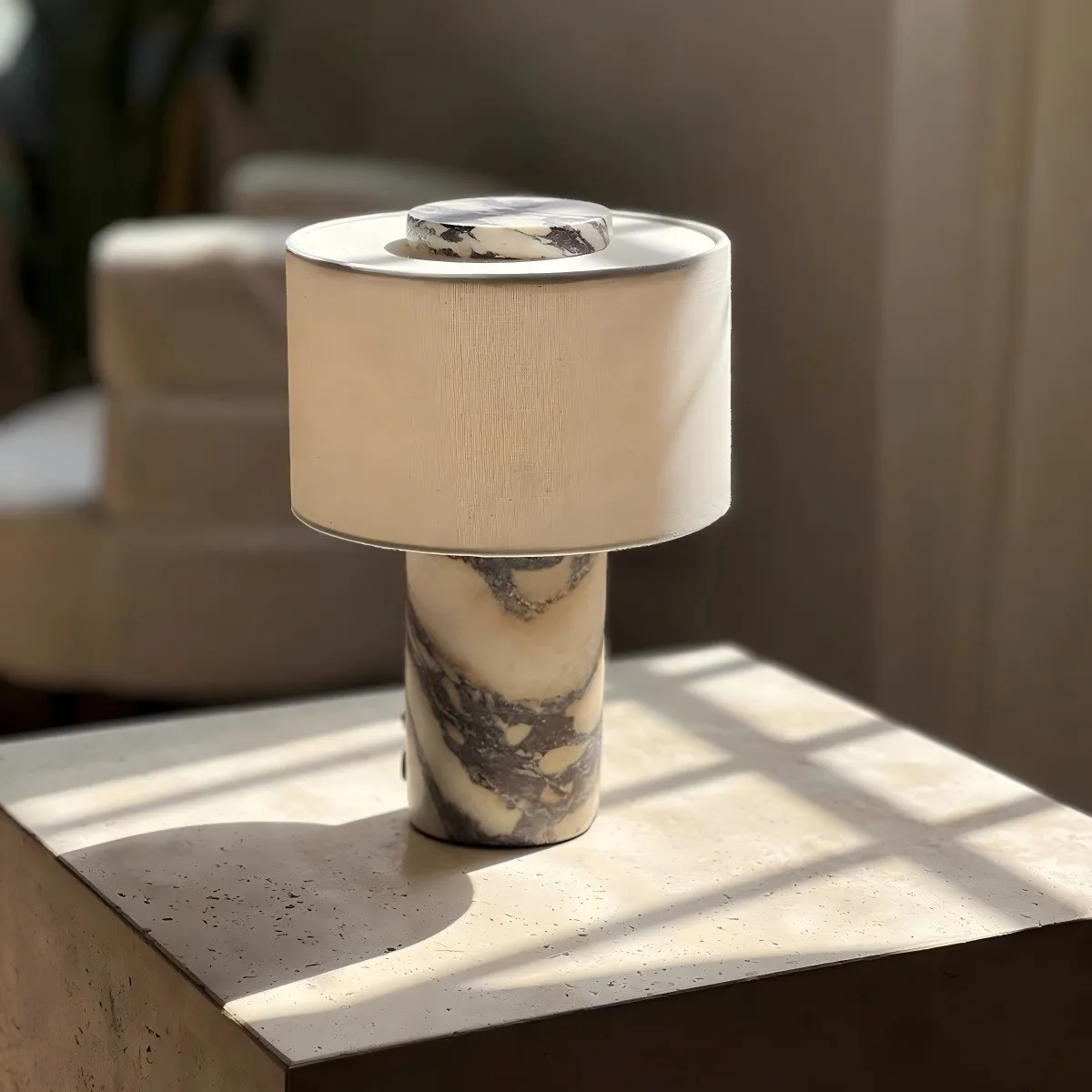 Marble touch charging table lamp bedroom bedside lamp B & B hotel bar table desk atmosphere night light view 3