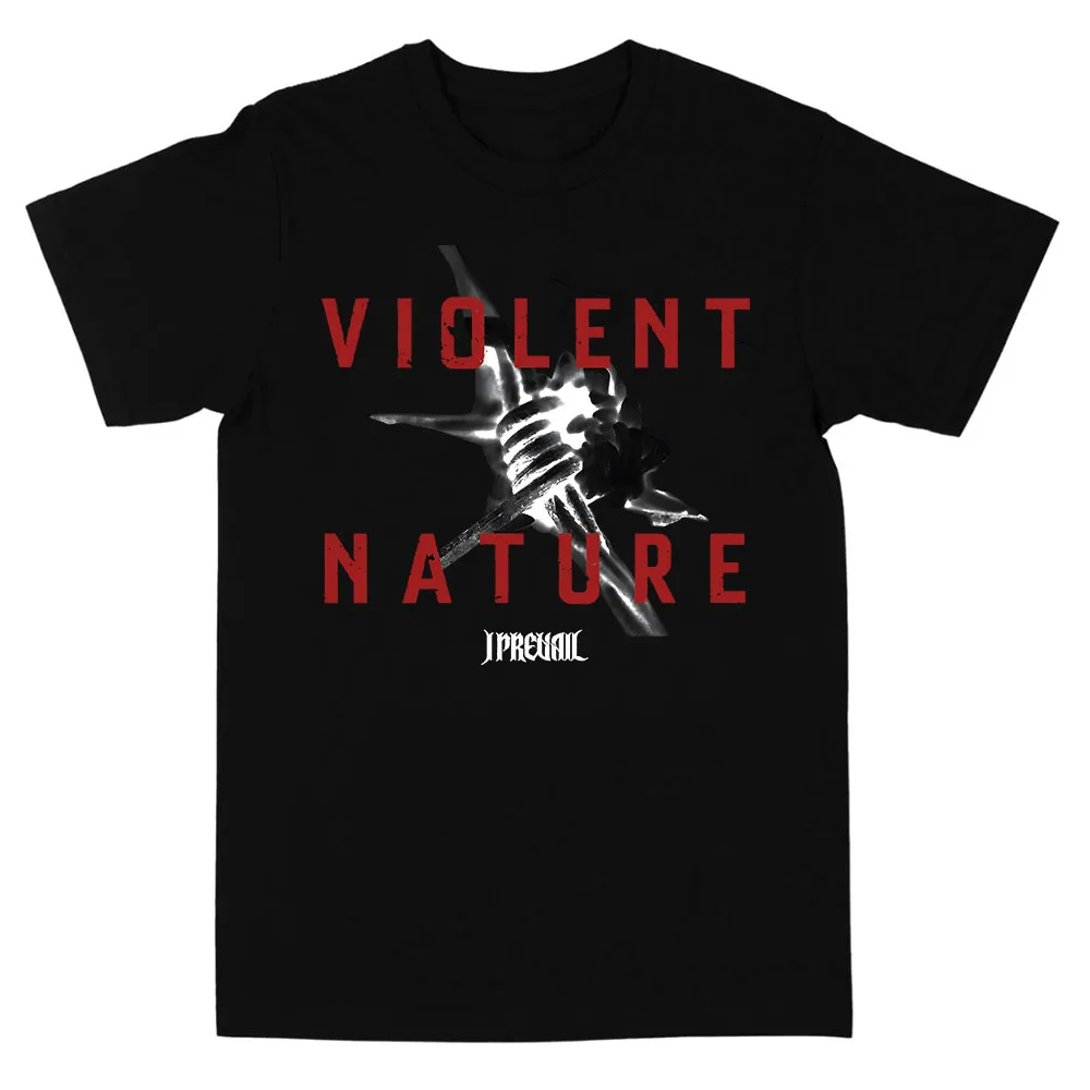 

VIOLENT NATURE ALBUM COVER T SHIRT Rock Band I Prevail Punk T-shirt Short Sleeve Cotton Loose Male Tshirts Graphic Clothing Tees