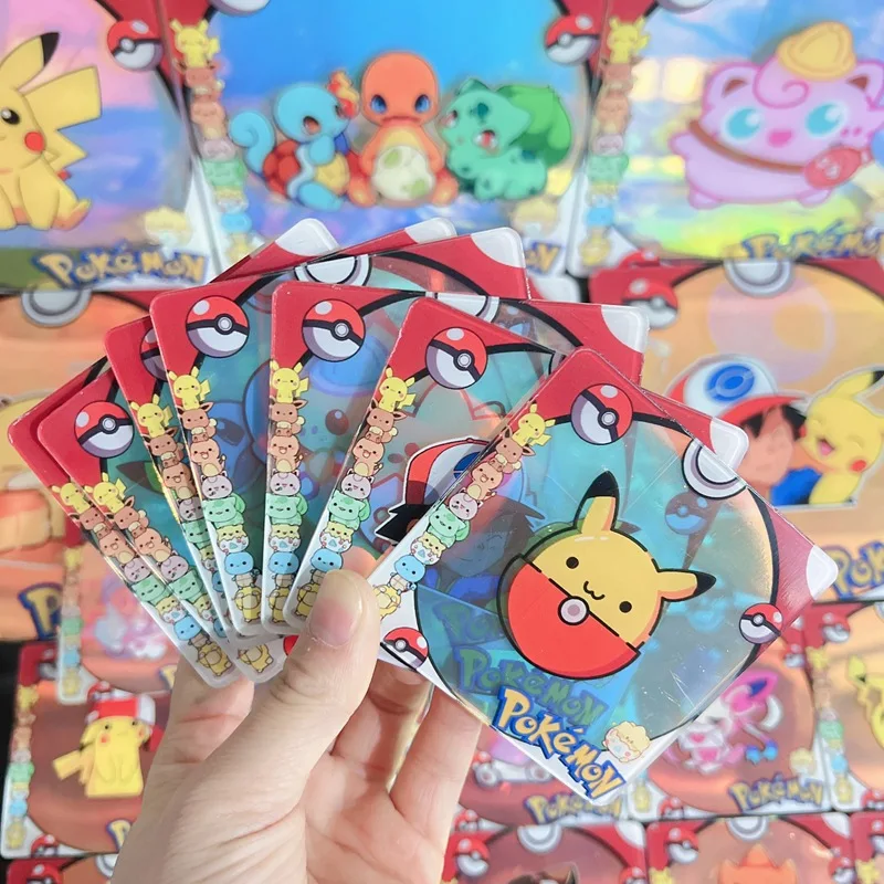 2cm 100-600pcs Pokemon DIY 4cm Patch Acrylic Waterproof Homemade Keychain Refrigerator Stickers Pikachu Childrens Toys Gift