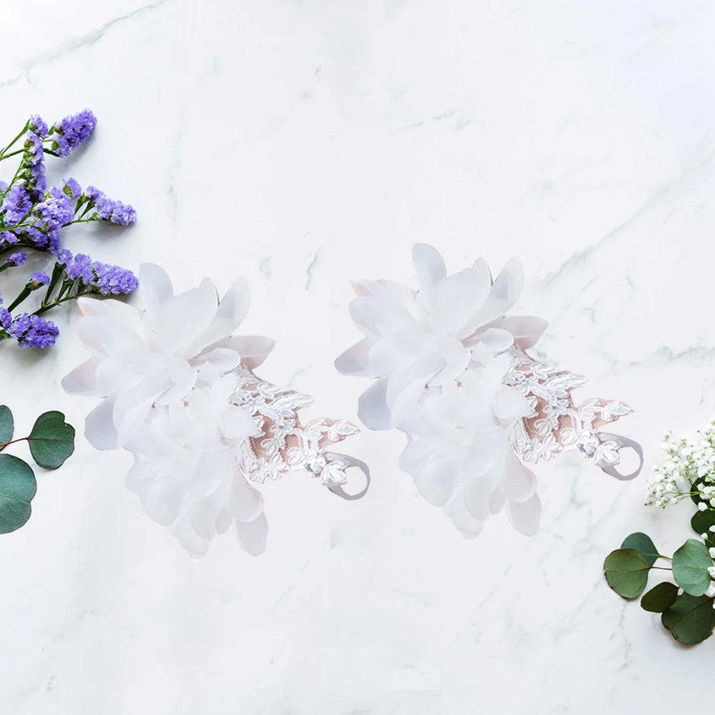 

1Pair Flower Gloves Size Short Dress Wrist Wedding Performance Banquet Party Cosplay Costume