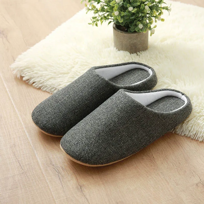 Winter Women's Soft Slippers for Home Men Comfortable Non-slip Flat Shoes Warm Plush Slides Casual Indoor Floor Flip Flops