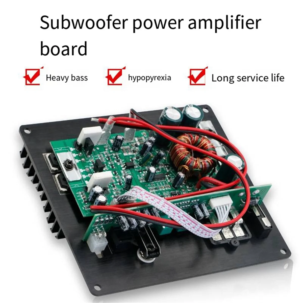 # 933Y Car Audio 12V Einkanal-Bassverstärker Hochleistungs-Autoverstärker Digitale Verstärkerplatine (Schwarz)