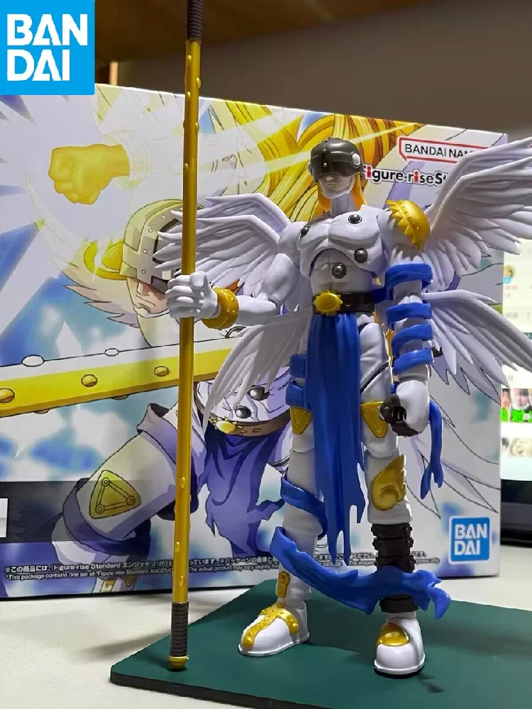 

Bandai Digimon Adventure Original Anime Figure Rise Angemon Action Figure Toys Collectible Model Ornaments Decoration Kids Gift