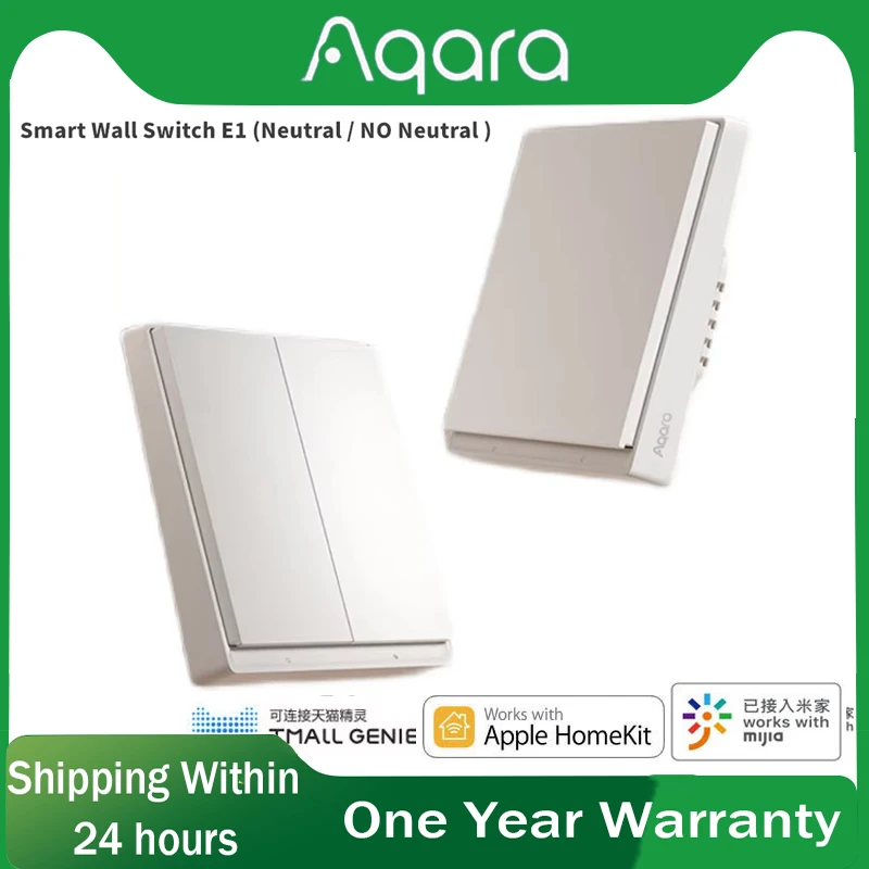 

Aqara E1 Smart Wall Switch Zigbee 3.0 Wireless /Touch Control WiFi Smart Wandschakelaar Light Switch key Works with Mi Home