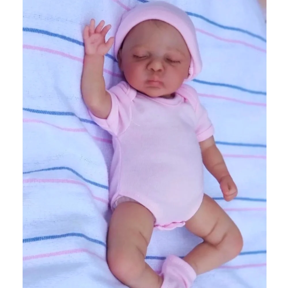 12Inch Mini Reborn Baby Doll Luna Soft Body Real Touch Handmade 3D Skin Lifelike Baby Collectible Toy Christmas Gift Doll