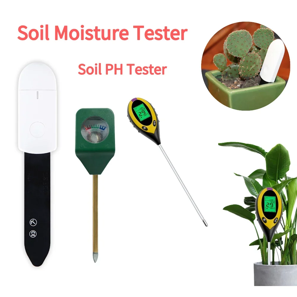 Soil Moisture/PH Tester Intelligent Humidity Meter Farm Lawn Plants Flower Soil Monitor Hygrometer Convenient Gardening Tool