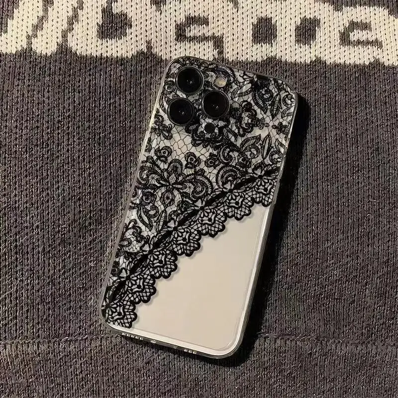 

Sexy Lace Print Phone Case For Samsung Galaxy S25 S23 S24 S22 Ultra Plus Shockproof Soft Cover For Galaxy S24+ S23+ S25+ Shell