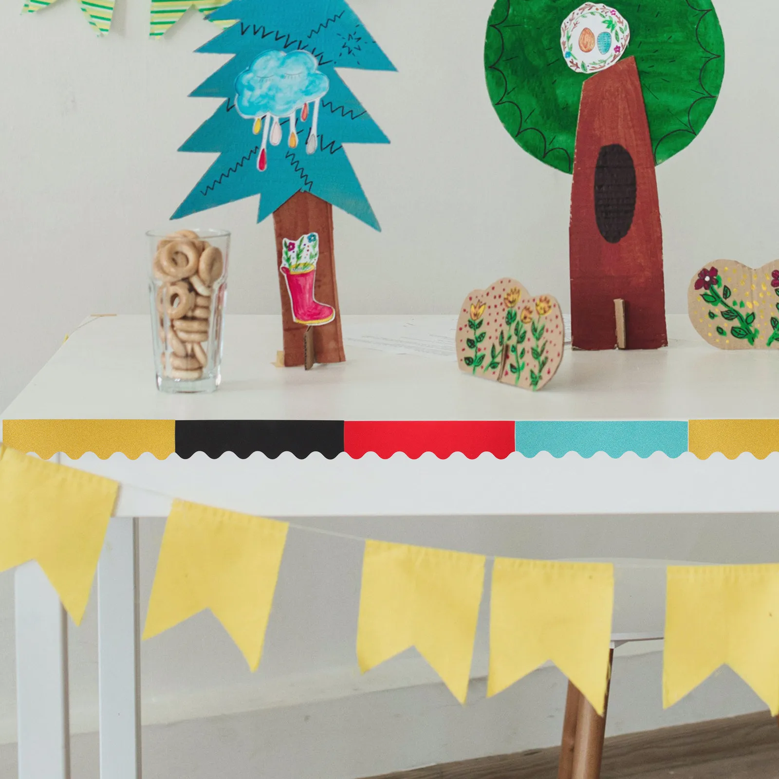 

40 шт. блестящих декоративных бумажных бордюров для досок объявлений, для класса, офиса, стен, школьных досок, столов, праздничных мероприятий