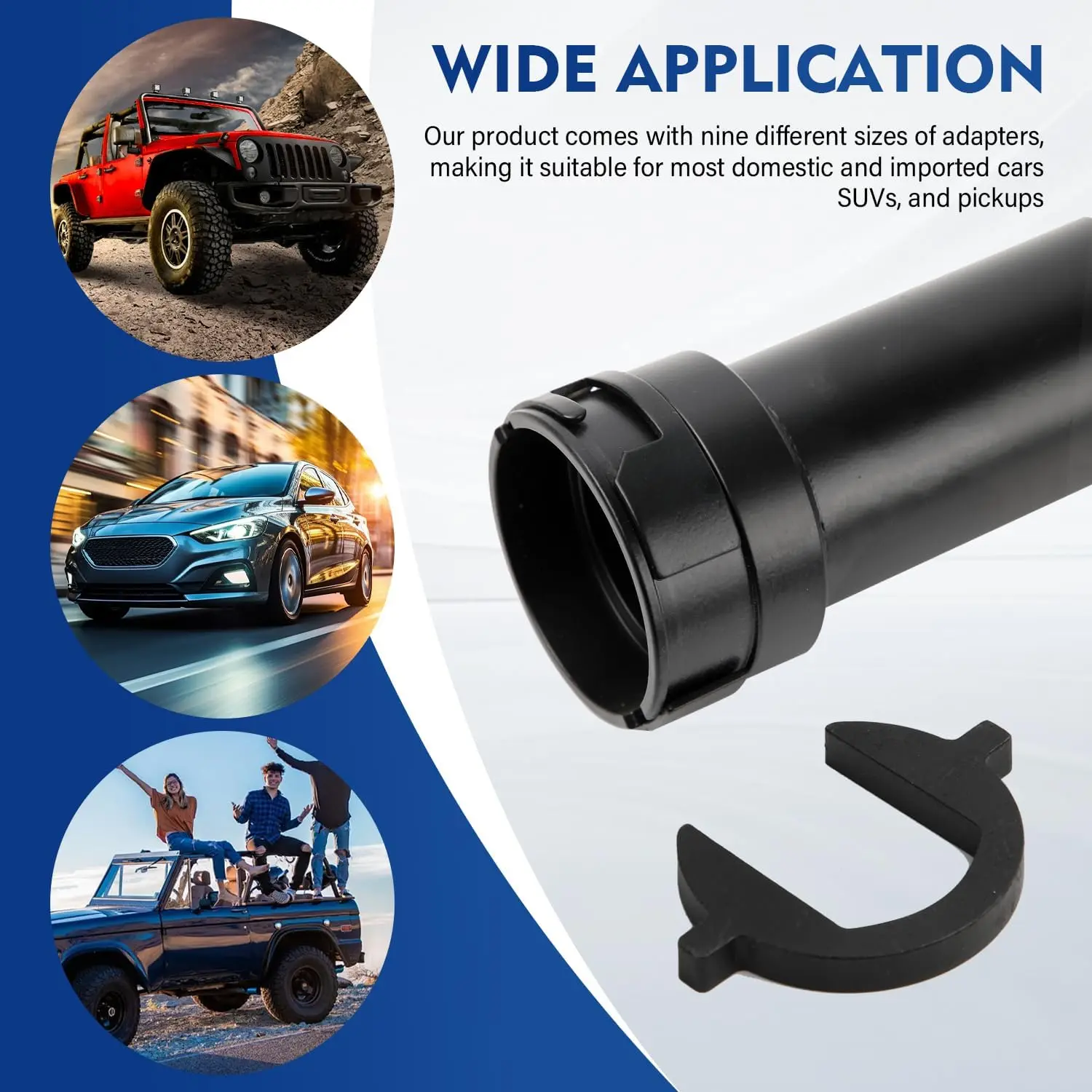 Juego de herramientas de extracción de barra de acoplamiento interior con 12 adaptadores de pie de afallo, accionamiento de 1/2' - Azul