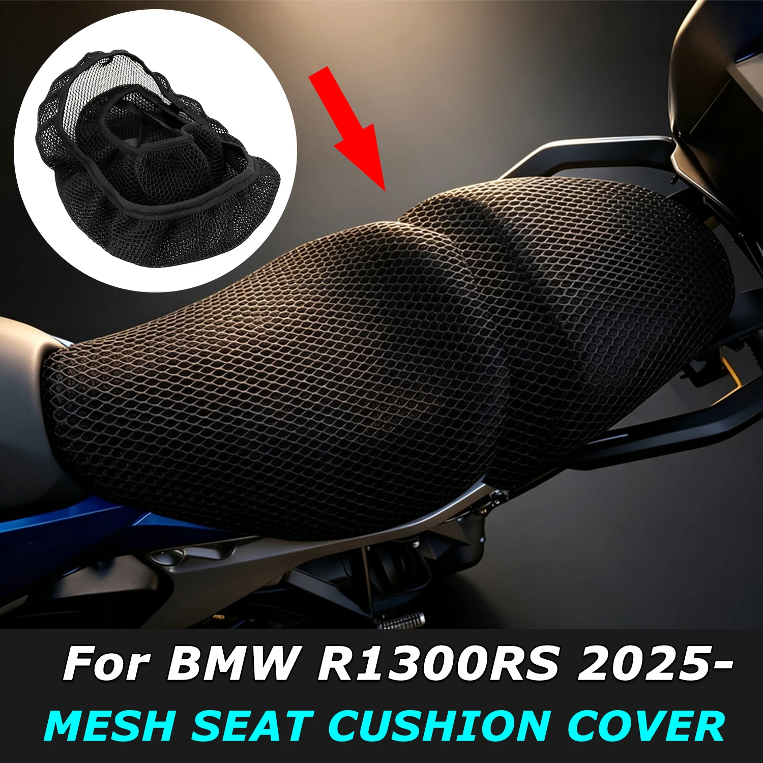 R 1300 RS R1300 RS r1300rs Seat Cover Motorcycle 3D Airflow Seat Cover For BMW R1300RS R 1300RS 2025- Honeycomb Mesh Seat Cover