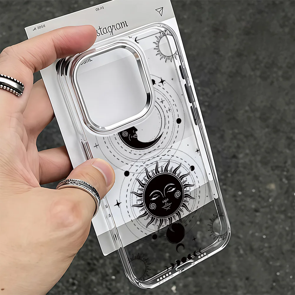 NEW Luxury Retro Moon Sun God Phone Case For Google Pixel 10 9 8 7 8A 9A XL Pro 4G 5G Transparent Soft Silicone TPU Back Cover view 5
