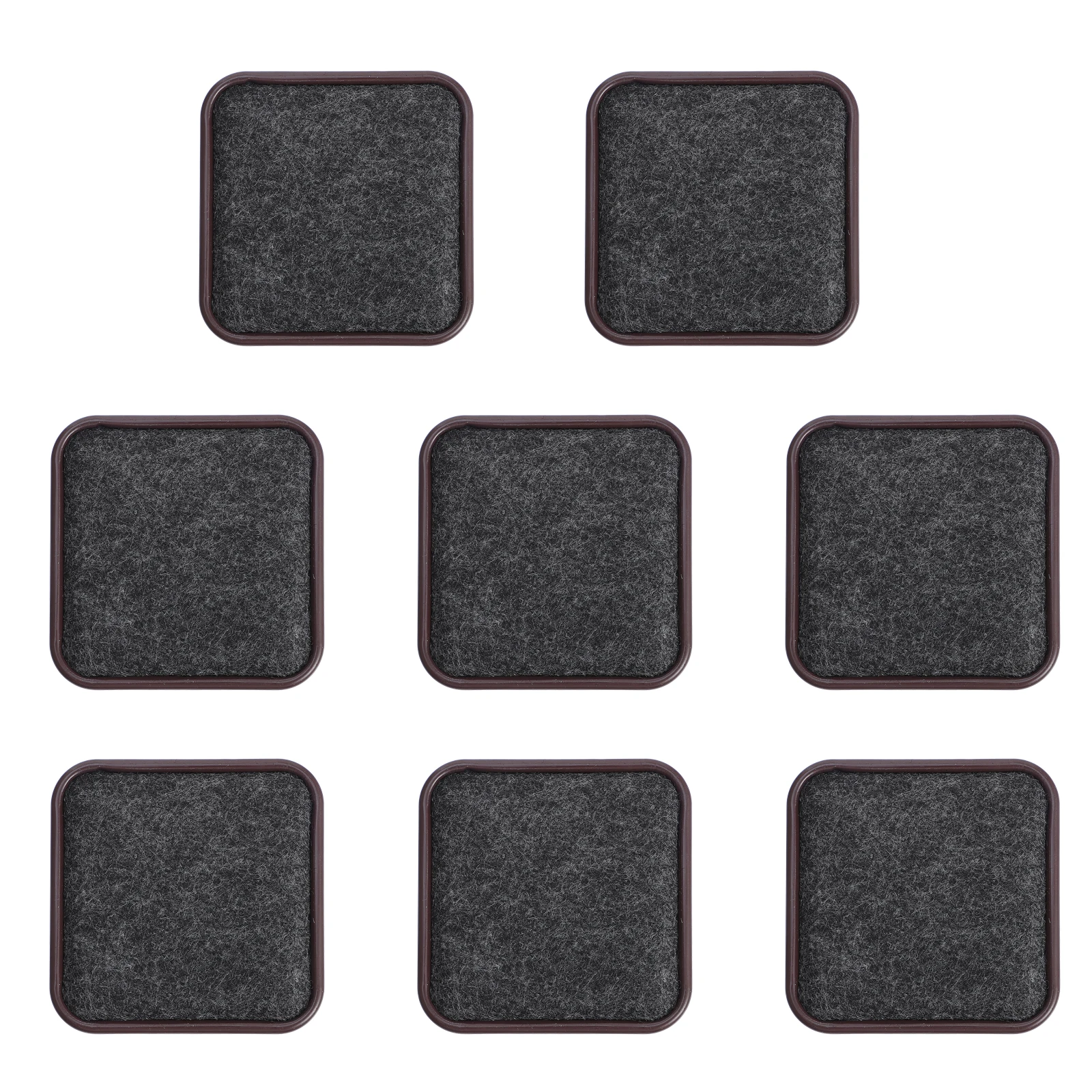 

8Pcs Furniture Protection Caster Cups Stopper Anti-Slip Floor Grippers for Sofas Chairs Tables Wheels Square Furniture Stopper