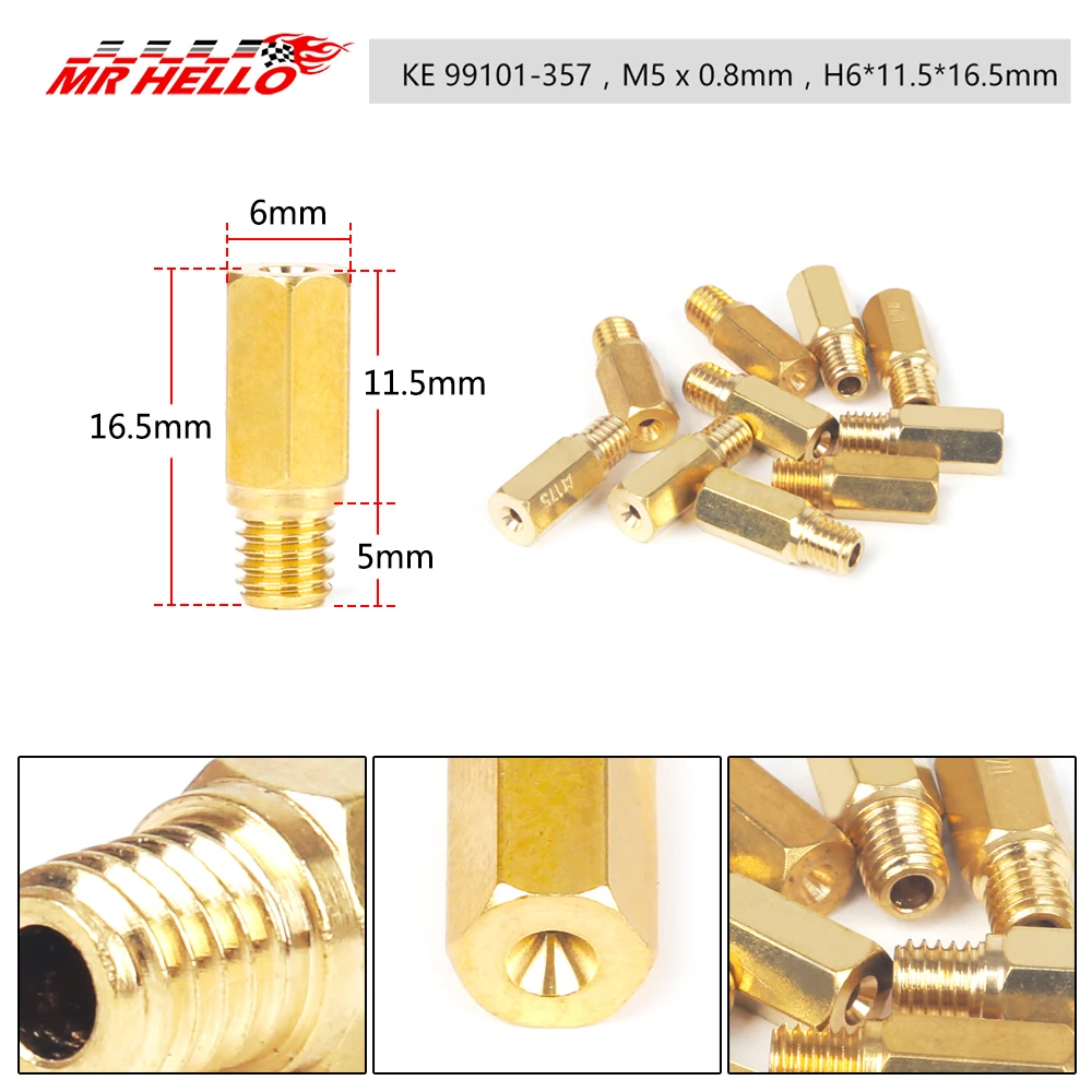 10 шт., основной резьба карбюратора M5 для BD CRS FCR FCR-MAX PD PE PJ PWK PWM, Инжекторная форсунка, размер 60-215