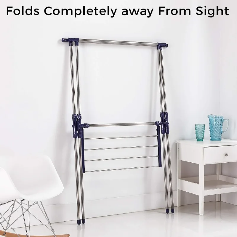 Smart Some Clothes Drying Rack - Foldable Drying Racks for Laundry, Heavy Duty Stainless Steel for Indoor and Outdoor