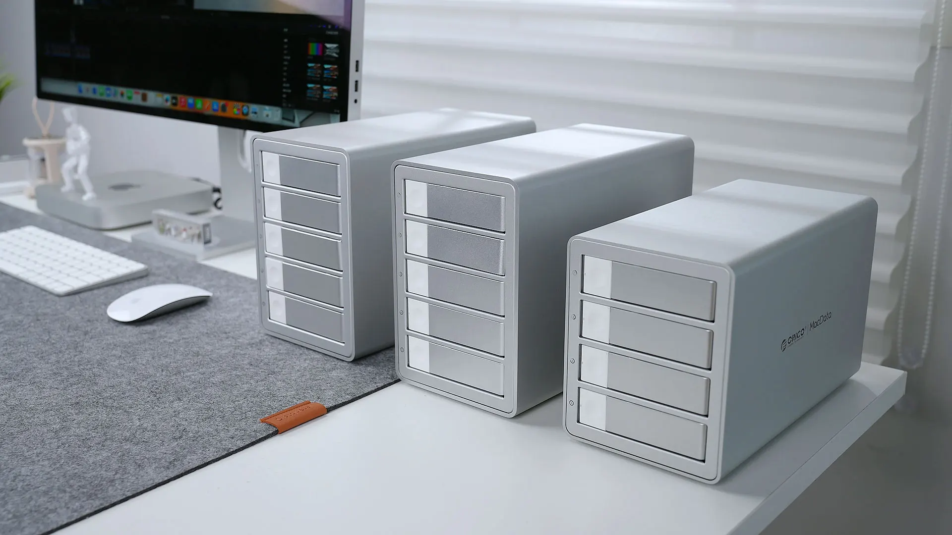 ORICO-Daisy Chain Typ-C 10 Gbit/s HDD-Dockingstation unterstützt RAID 150 W Leistung für Apple Device 5Bay DAS Studio Series 3,5 Zoll – Detail 21