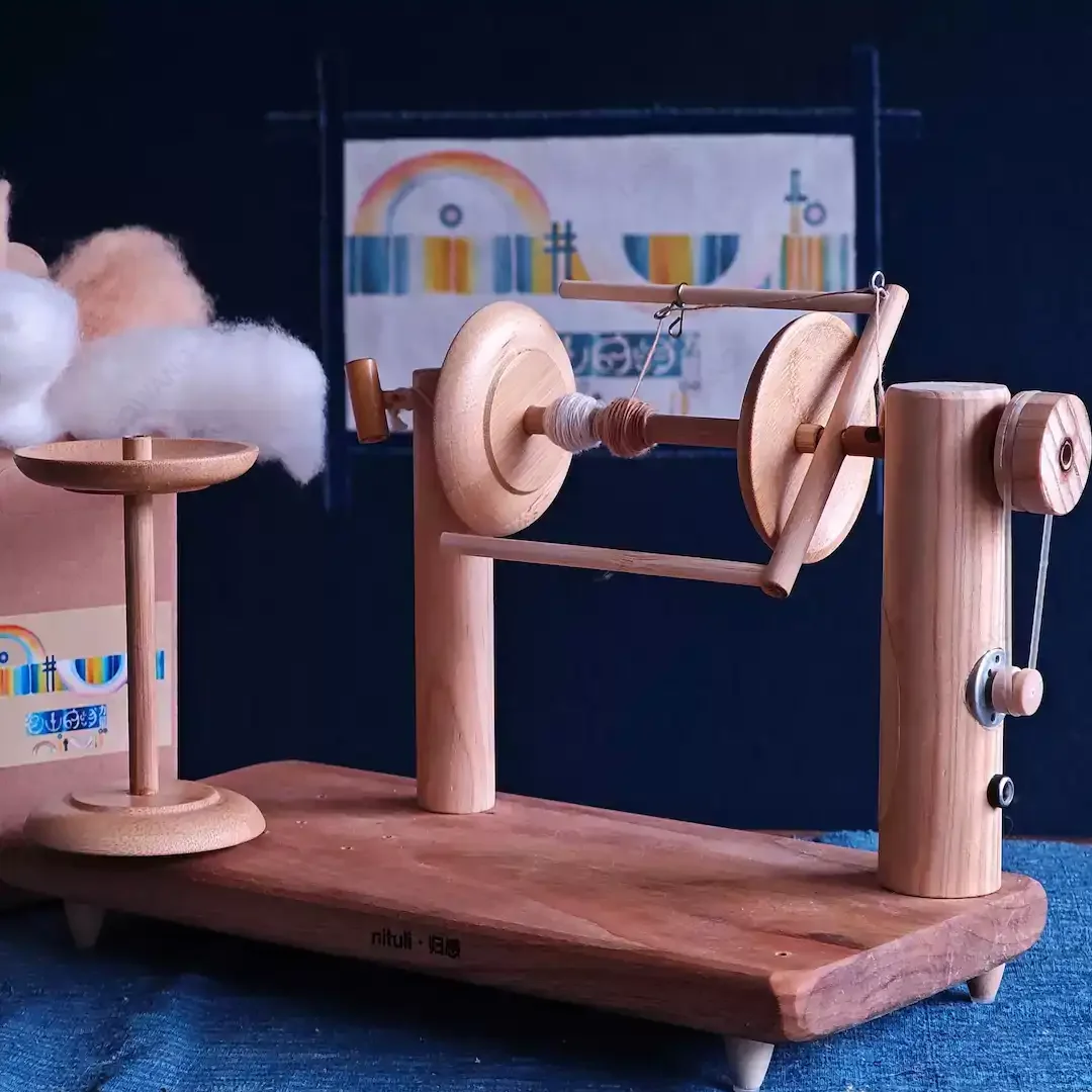 Electric Spinning Wheel for Pet Fur Wool, 800RPM Adjustable Yarn Spinner 120g Capacity 12V Portable