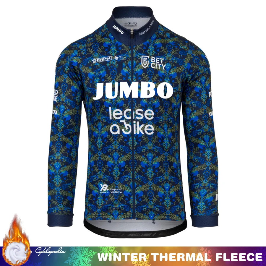 

2026 Long Sleeve Cycling Jersey Men Thermal JUMBO Winter Clothing Retro Fleece Mens Clothes Ciclismo Hombre Road Bikes Cycle Man
