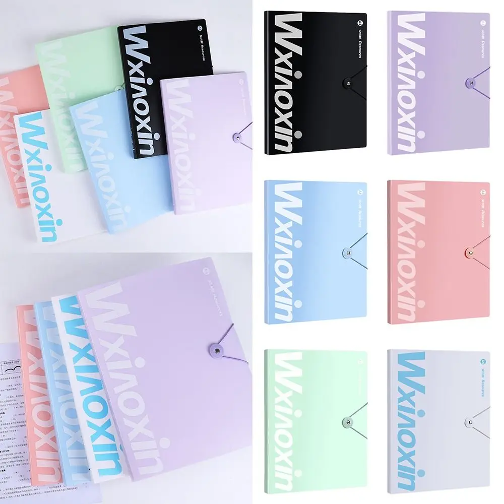 

Gifts Transparent Insert Folder A4 Portable Classification File Folders Large capacity Student Test Paper Storage Bag