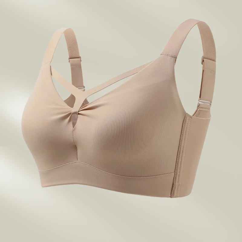 Sexy elegante Seidengelee-Unterwäsche, modisch, nahtlos, verstellbar, Damen-BH, dünnes Mango-Cup-Design, kein Stahlring, geraffter Komfort