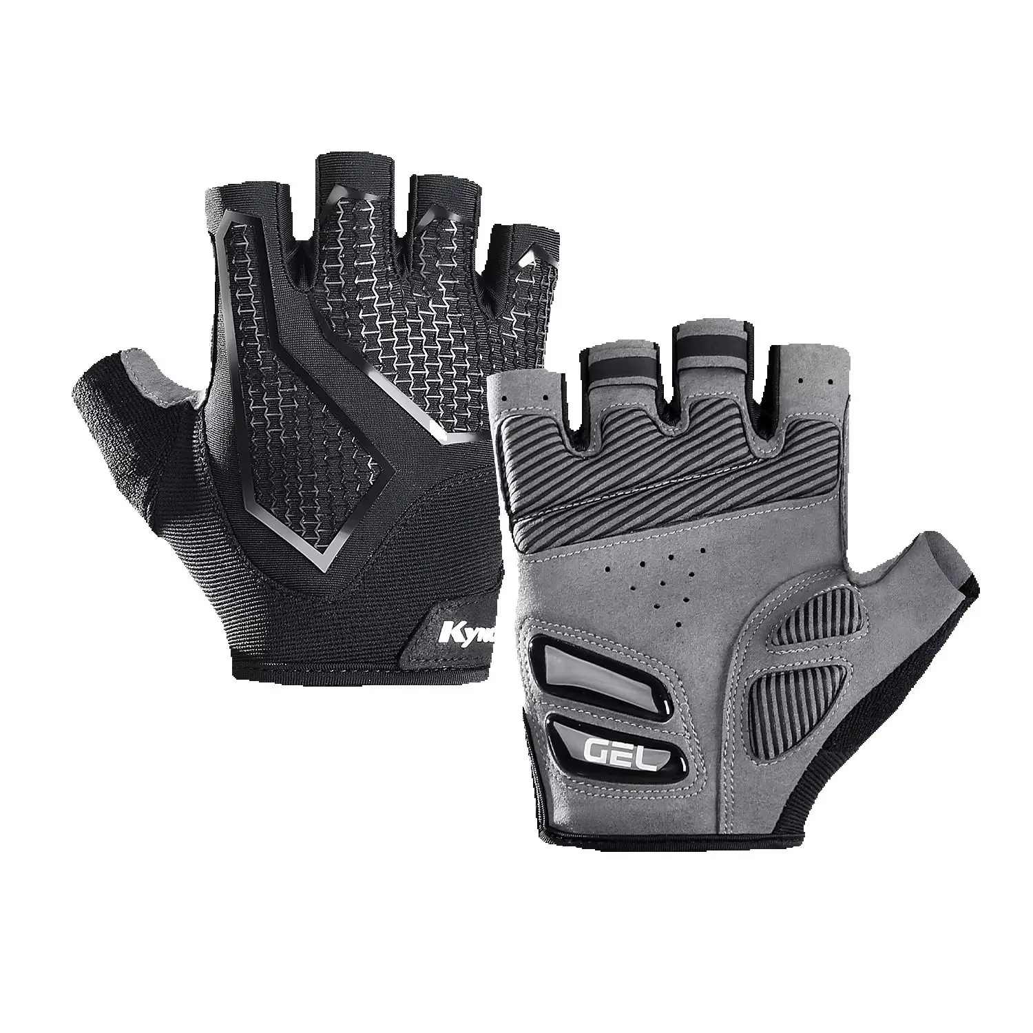 Halbfinger-Fahrradhandschuhe für Herren und Damen, flüssiges Silikon, stoßdämpfend, atmungsaktiv, für Sport, Fahrrad, Fitness, Wandern