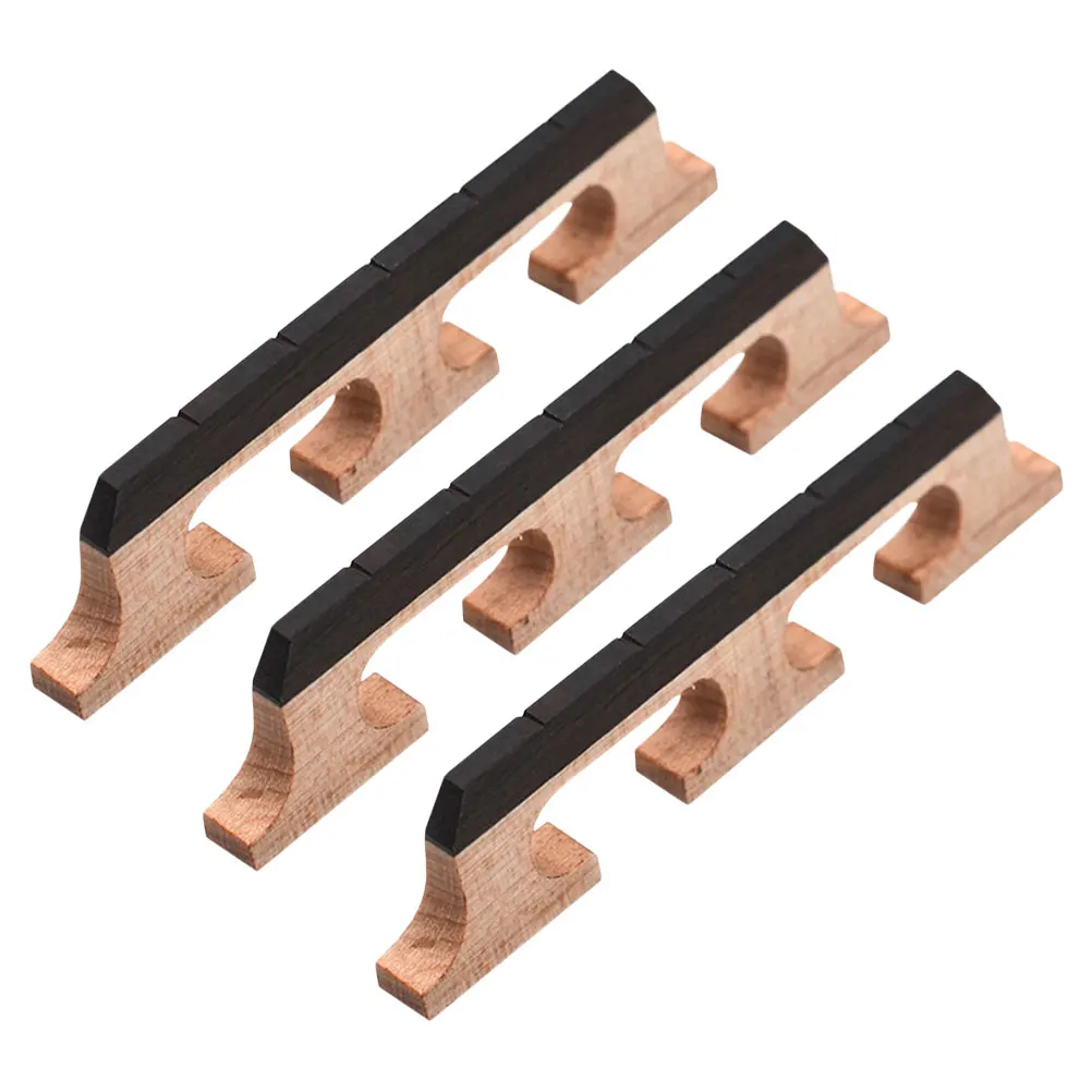 

3 Pcs Banjo Ponticello Bridge Part for Wooden Parts Instrument Accessories Khaki Replacement Folk