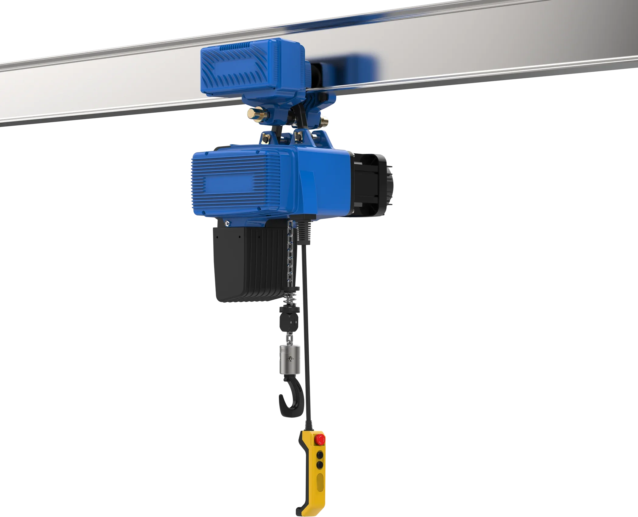 250kg Electric Chain Hoist 0.75kW Variable Frequency Steel Lifting Crane 380V Remote Control