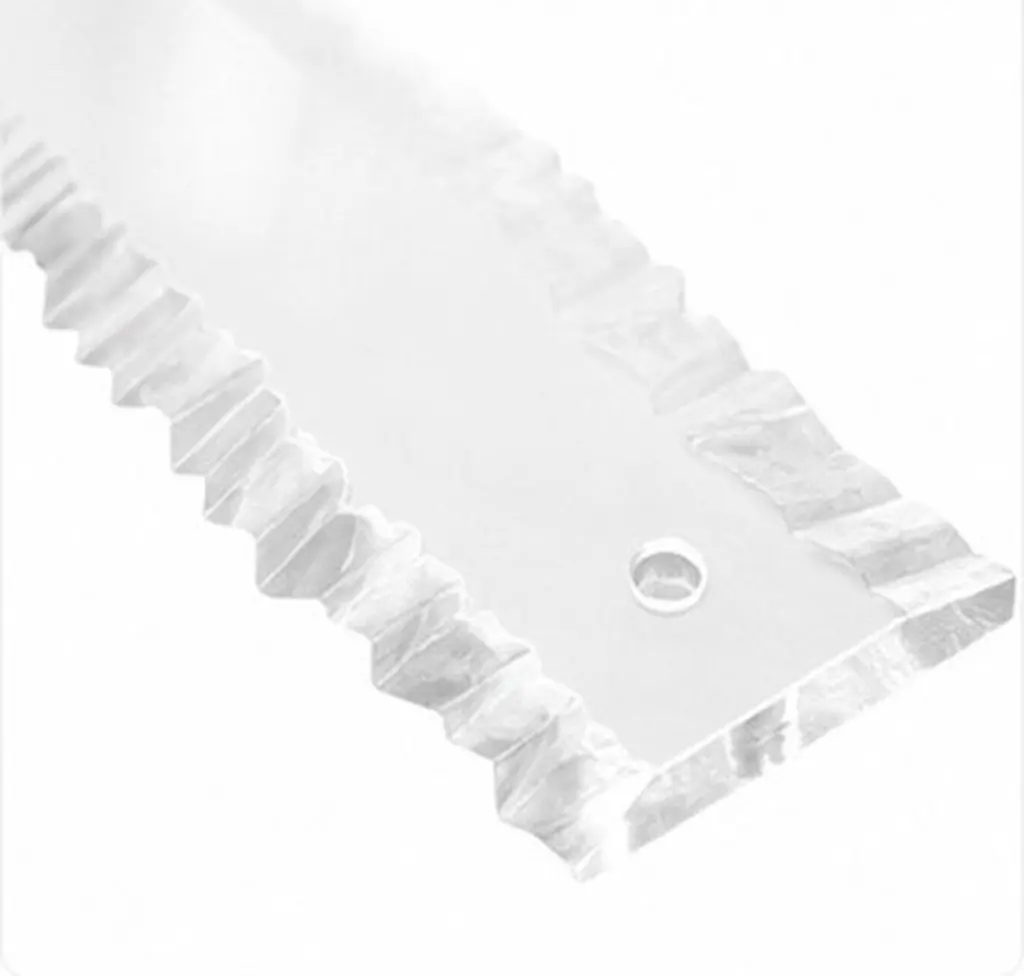 2Pcs Deckled Edge Paper Ruler Acrylic Clear Tear Edge Ruler 11.34in Decorative Collage Scrapbook Card Making Craft Paper Tearing