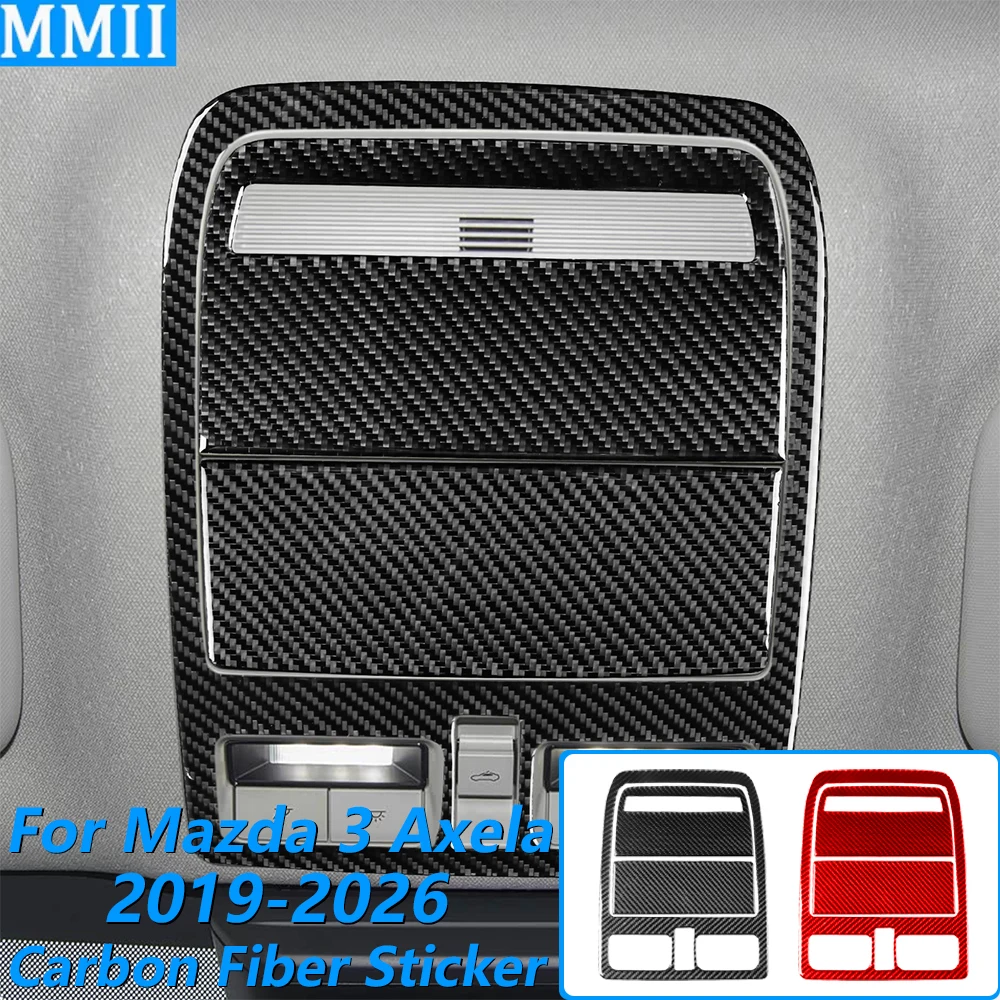 

For Mazda 3 Axela 2019-2026 Carbon Fiber Front Roof Reading Light Lamp Panel Decorative Cover Car Accessories Decoration Sticker