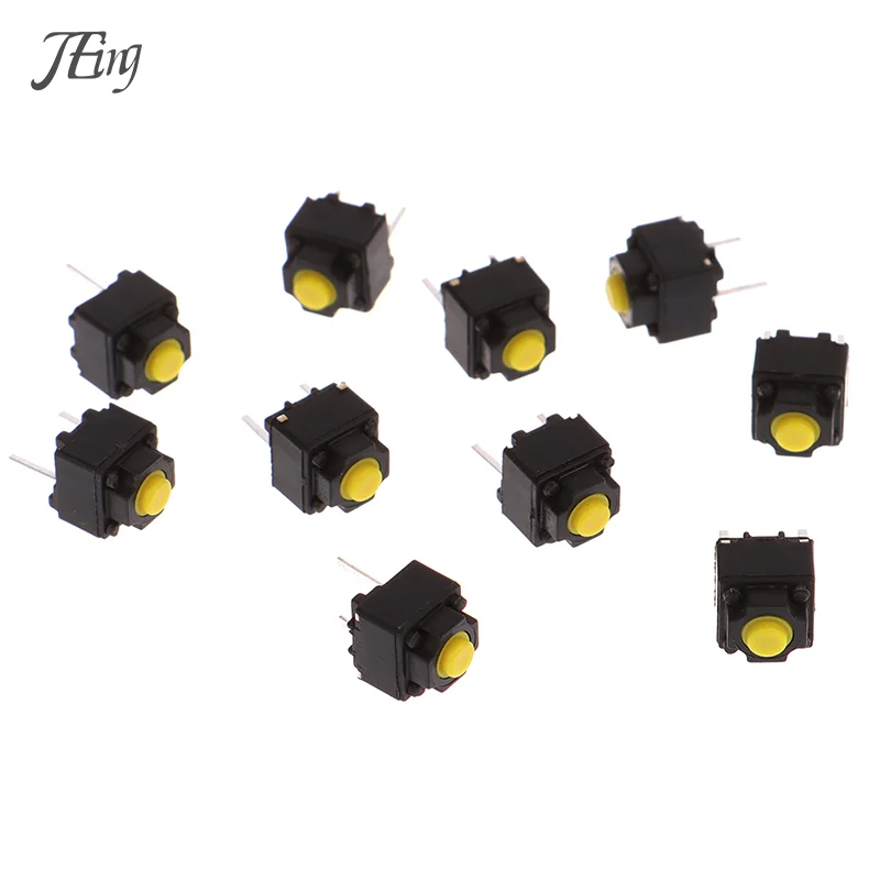 10pcs 12V Mute Button 6*6*7.3mm Silent Switch Micro Mouse Button Switch