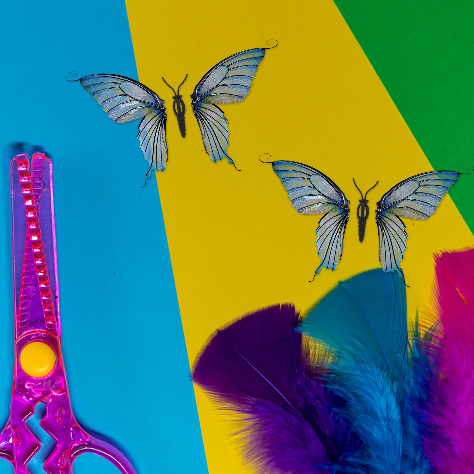 50 قطعة من ملحقات صنع الفراشة هوائي صغير للحرف اليدوية لوازم بلاستيكية ذاتية الصنع أجزاء الفراشة تخزين المواد اليدوية #1