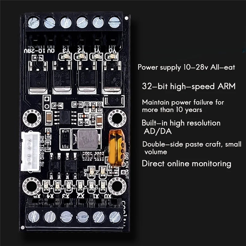 FX1N-10MT PLC плата промышленного управления + USB-TTL кабель PLC модуль аналоговый вход/выход с релейным модулем задержки направляющей