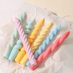 Boowan Nicole Long Spiral Candle Silicone Mold Scented Candle Mould Handmade Candle Making Supplies