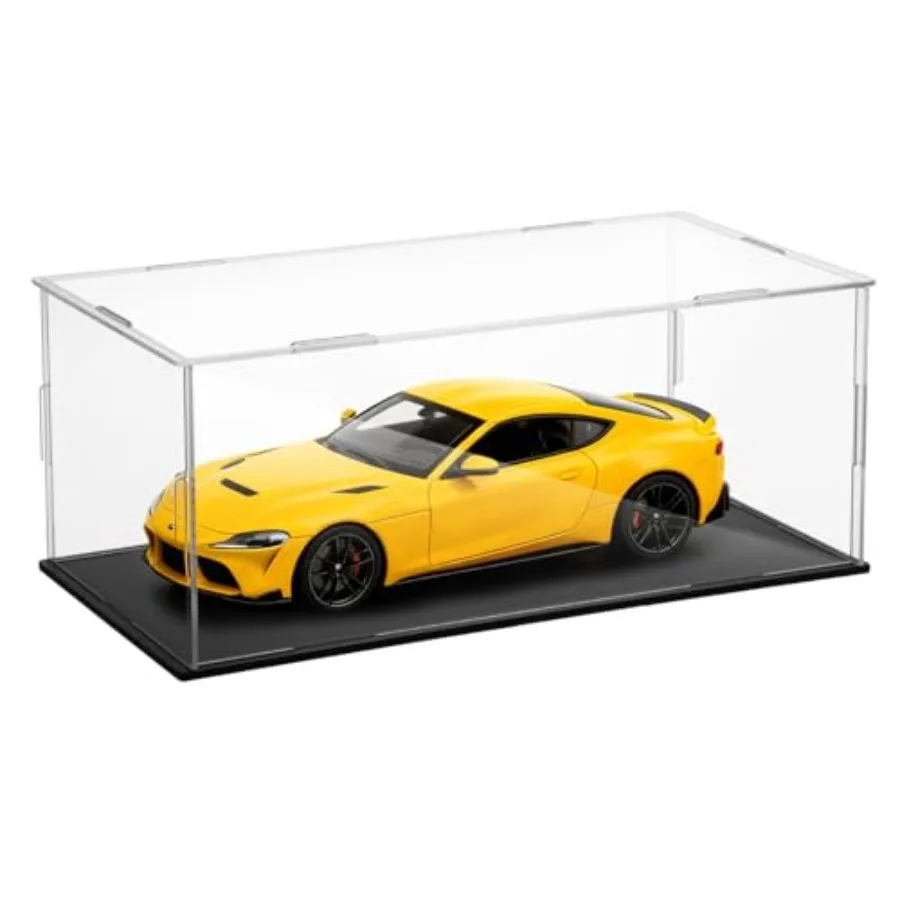 

Acrylic Model Car Display Case 1: 24 Scale with Black Base Clear Model Car Storage Case Diecast Display Boxes Vehicle Model Car