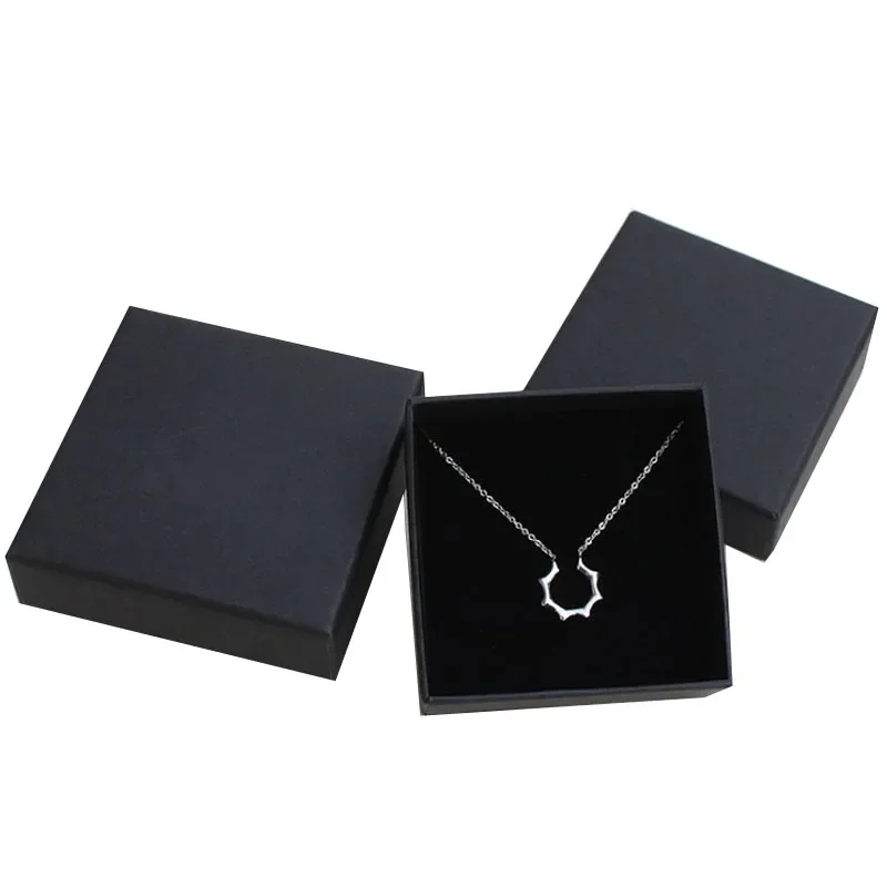 40Pc/Lot Black Square Jewelry Organizer Gift Box Customizable Logo Engagement Ring Earring Necklace Bracelet Display Case