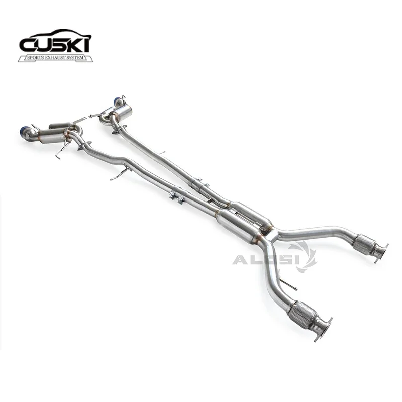 

Высокопроизводительные выхлопные компоненты, подходящие для Nissan 350Z 3.5 2002-2008, синяя заостренная задняя выхлопная система из нержавеющей стали