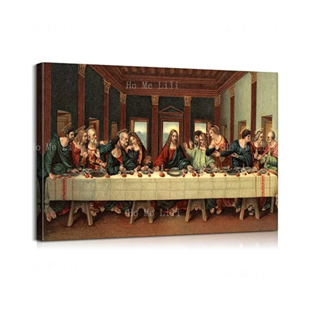 Jesus Wall Painting Da Vinci Last Supper Poster Painting Christian Wall Art Home Restaurant Decoration