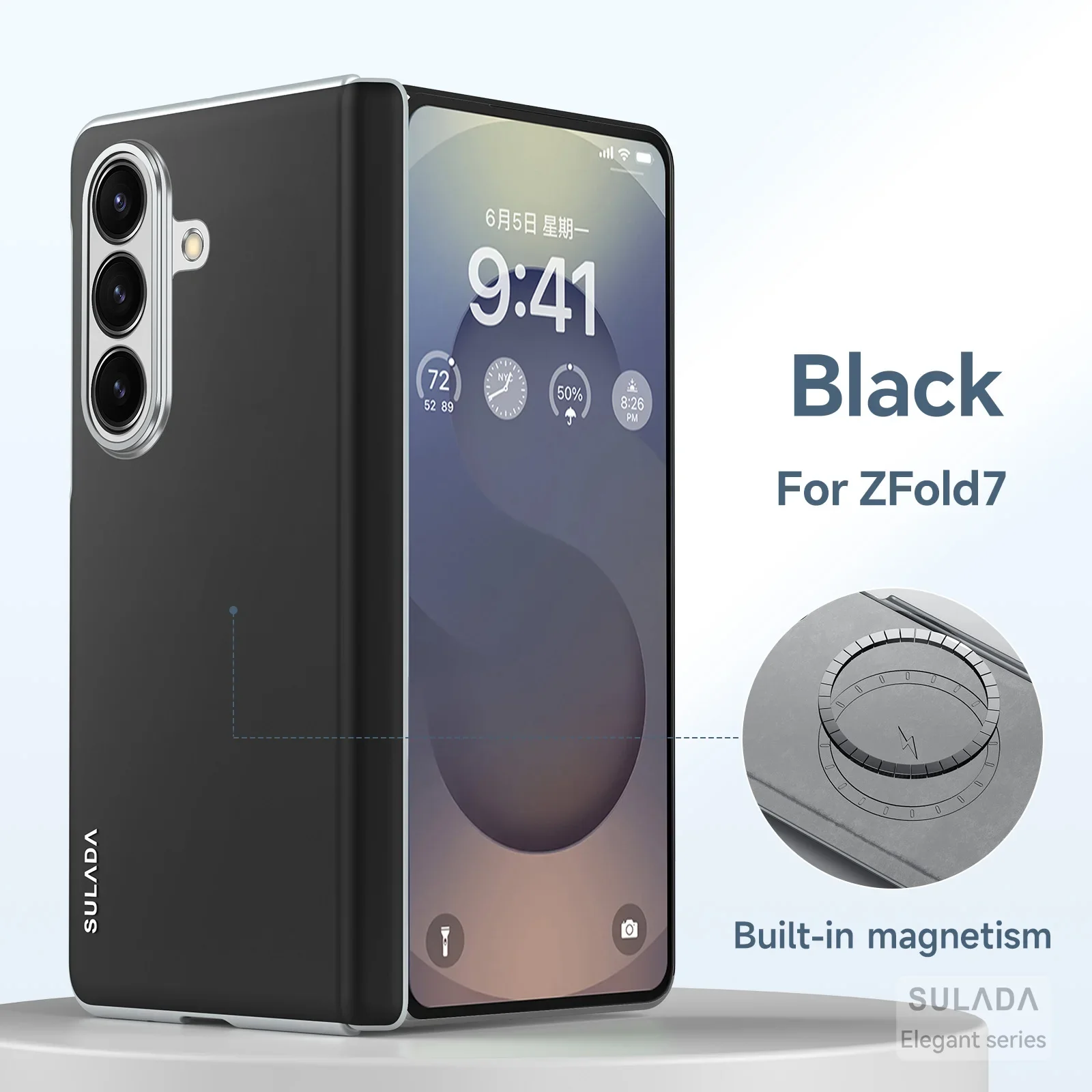 

Luxury Liquid Leather Electroplating Hard PC Hinge Protection LEATHER Cover for Samsung Galaxy Z Fold 6 7 Half LEATHER Case