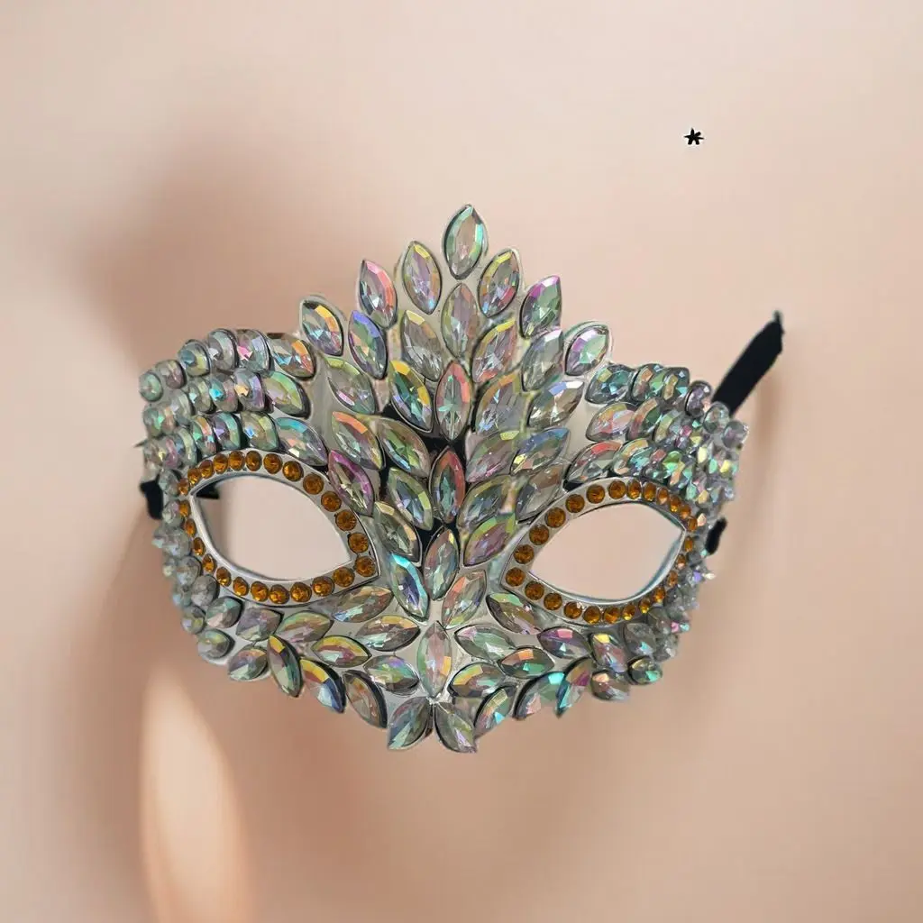 Manual Masquerade Masks Luxury Diamond Rhinestone Fancy Party Mask For Women Lady Festival Carnival Cosplay Halloween Christmas