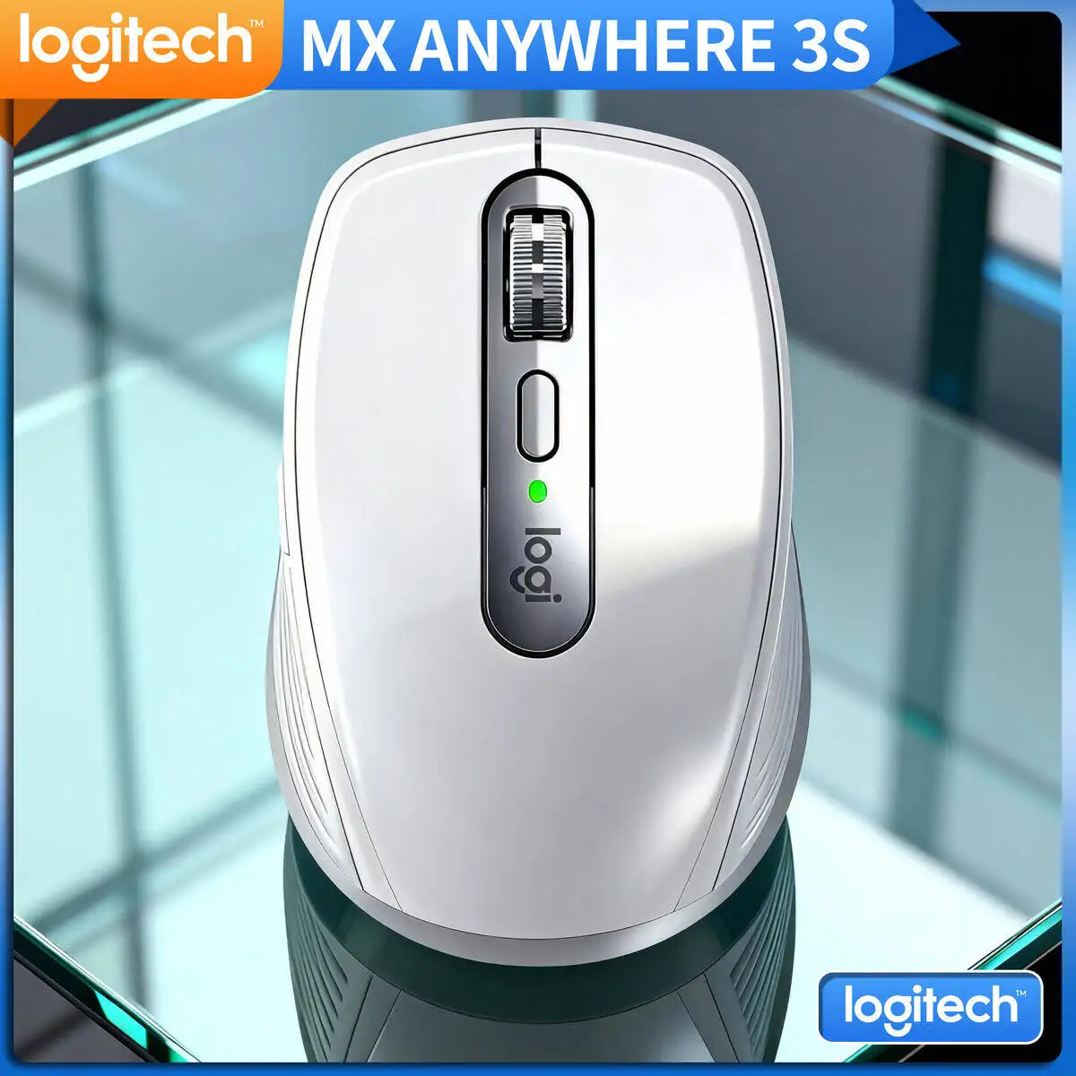 

Logitech MX Anywhere 3S Bluetooth Office Mouse Long Battery Life High Accuracy Custom Buttons for Laptop Desktop