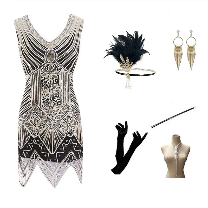 Handgeweven 920S Retro Pailletten Dr Gatesburg Avondjurk Sprankelende Dames Faion Retro Sle Par Dr Lente 2023