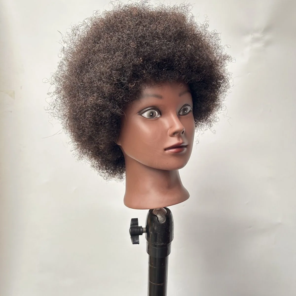 Hairdressing Full True Hair Apprentice Practice Hair Cutting Doll Head Model Barber Shop Hot Dye Special Model Black Head.