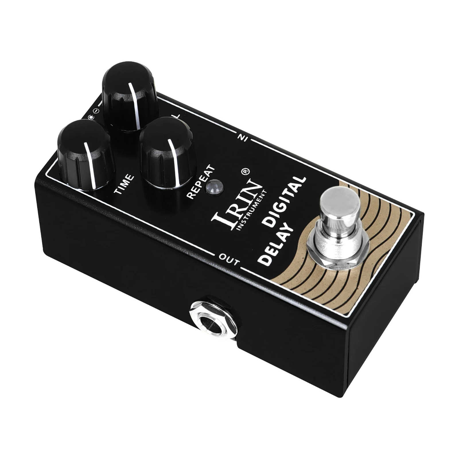 IRIN RF-08 Pedal gitar elektrik, Pedal efek Penundaan Digital Bypass sejati, Aksesori Gitar tunggal