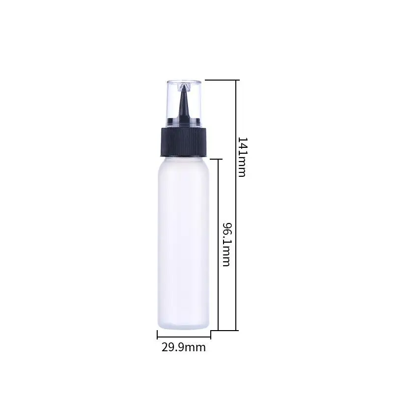 Nachfüllbare 30-60ml PE-Kunststoff-Quetschflaschen mit Staubdichtem Langspitzenverschluss, Mattierte Behälter für Kuchendekoration und Beschriftung – Detail 16