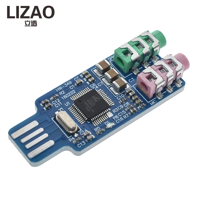 LIZAO CM108 USB Drive Free External Sound Card 3.5mm Interface Laptop PC Independent Sound Card Module Plug And Play