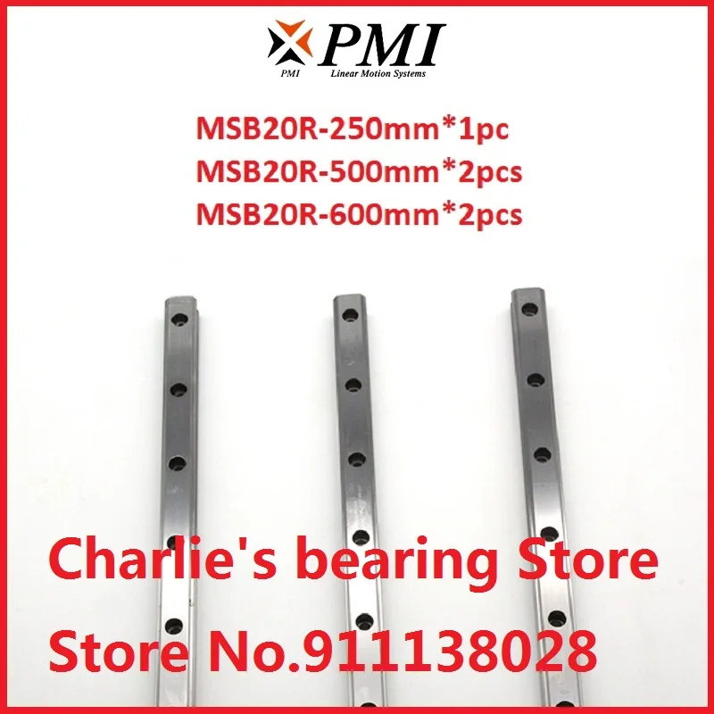 Trilho de Guia Linear Original Somente Pmi Msb20r250 mm 500 mm 600 mm Comprimento 100 Brandnew Original