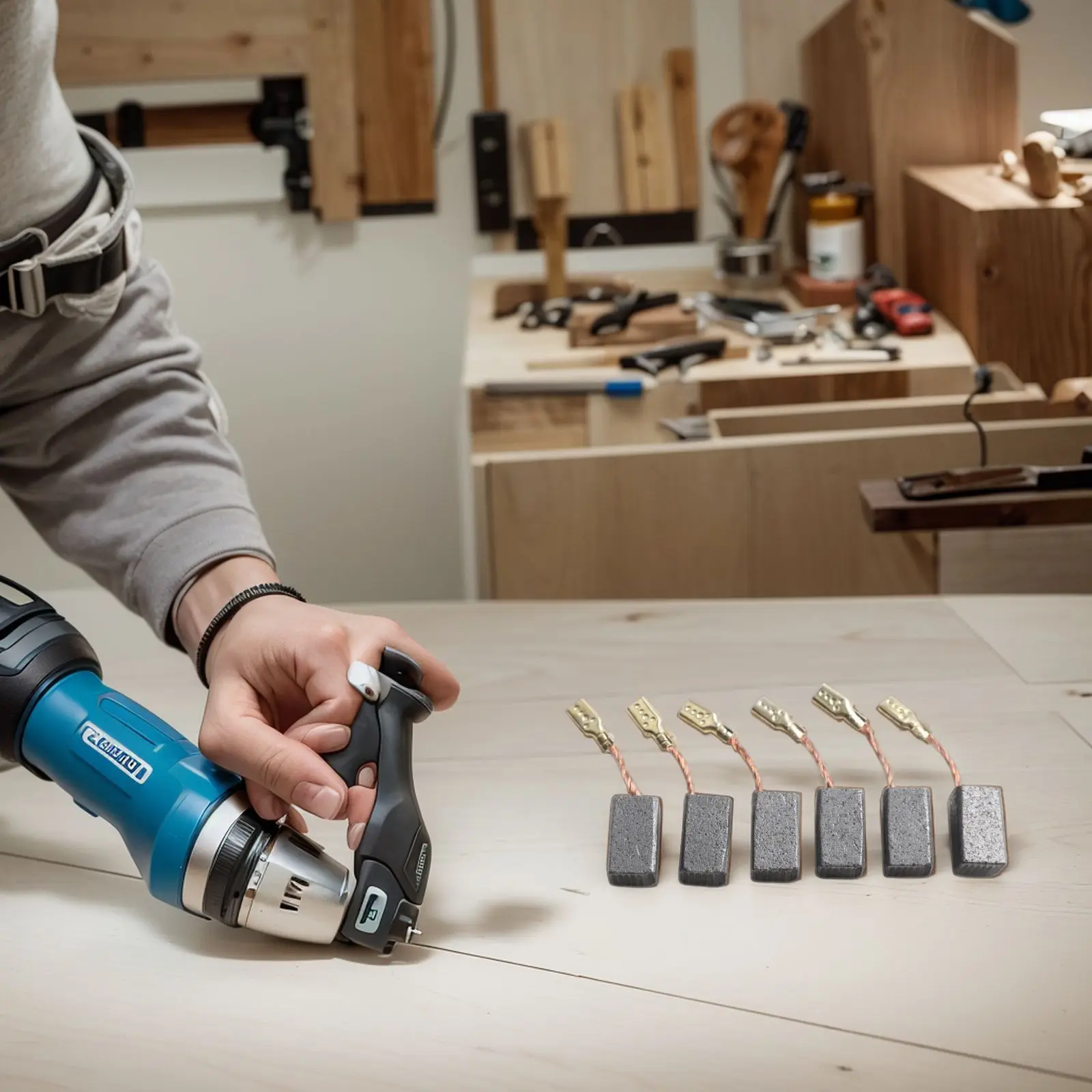 

6pcs Carbon Brushes For Bosch 6.5x8x13mm GWS 7-100 GWS 7-115 E GWS 7-125 GOP250CE Workshop Equipment Power Tools