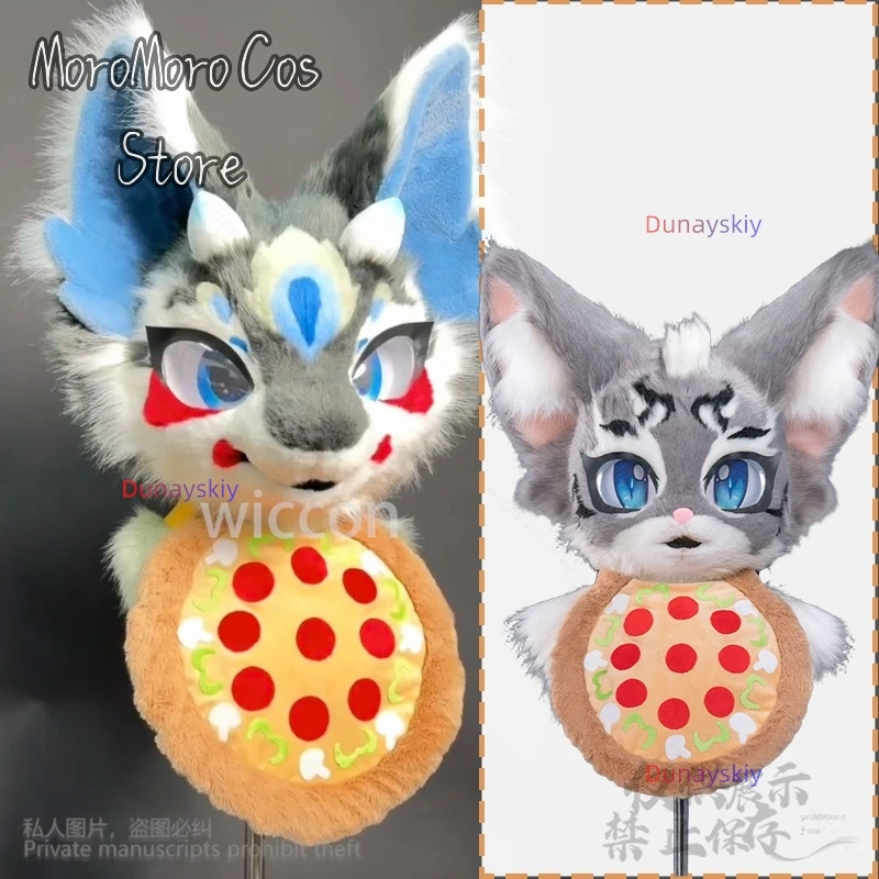 

Furrsuit Animal 코스프레 Anime Furry Costume Plush Pizza Scarf Kawaii Sweet Suit Cute Accessories Cos Cat Dog Fox Customized