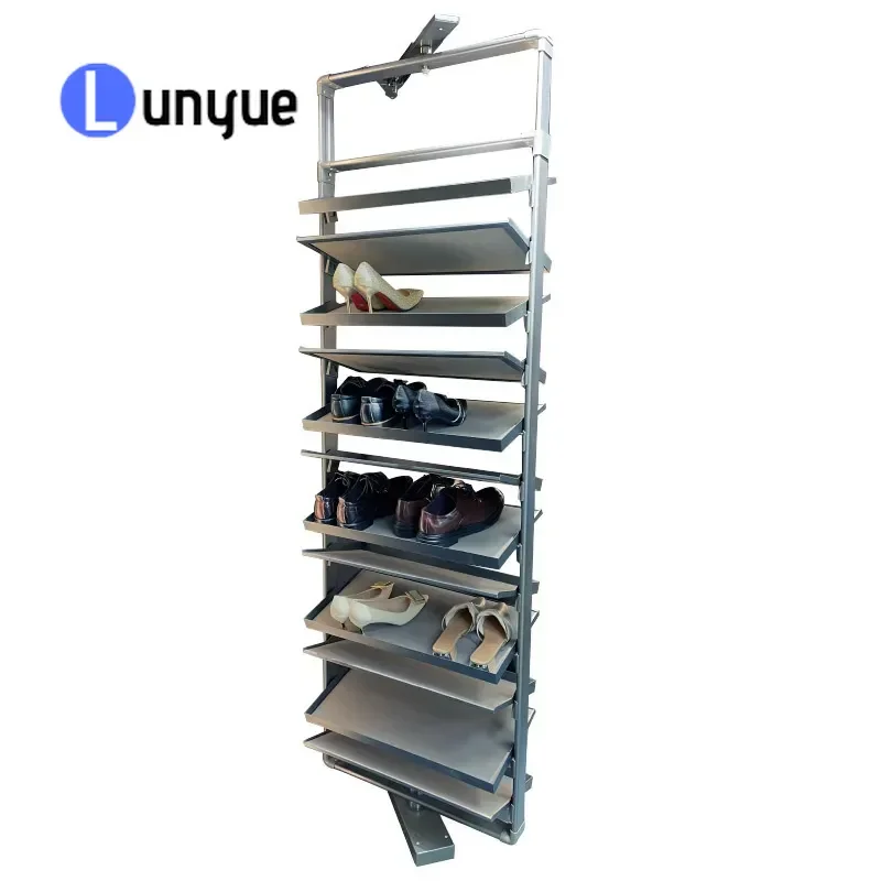 360 Degree Rotating Shoe Rack Multi Layer Flip Telescopic Ultra Thin Shoe Cabinet Home Hardware Accessories Space Saving