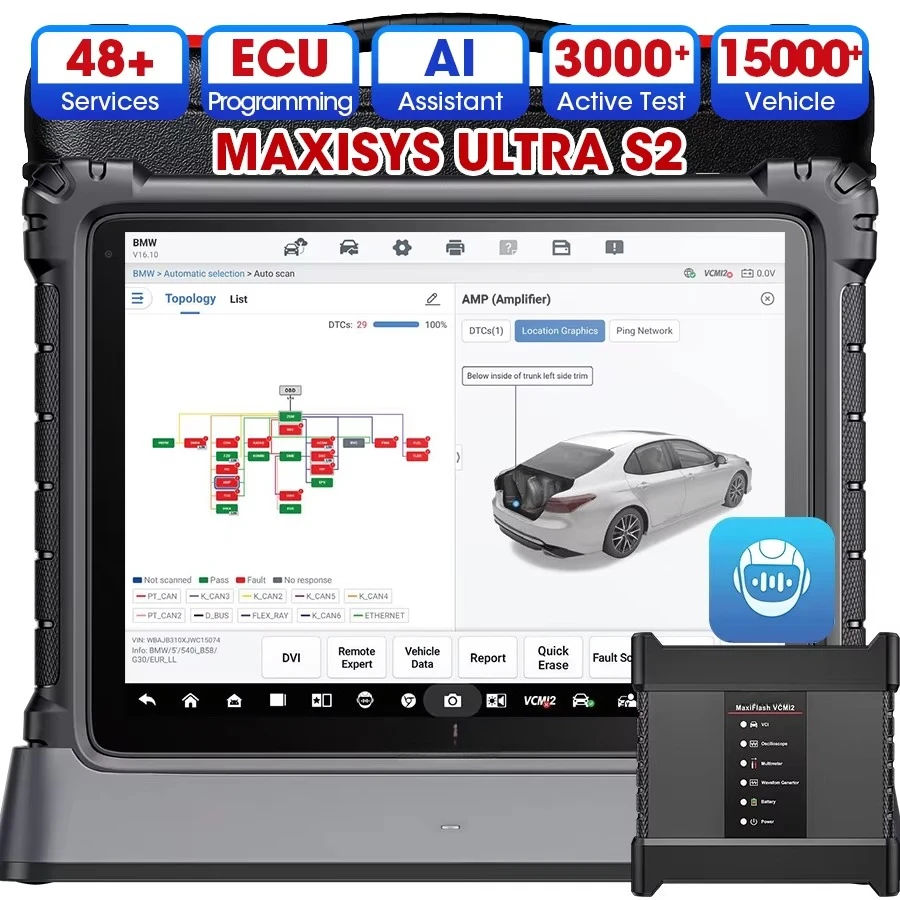 Autel Ultra S2 Intelligent Supports Multi-brand OBD2 Detection Fast Code Reading Auto Repair Diagnostic Tool
