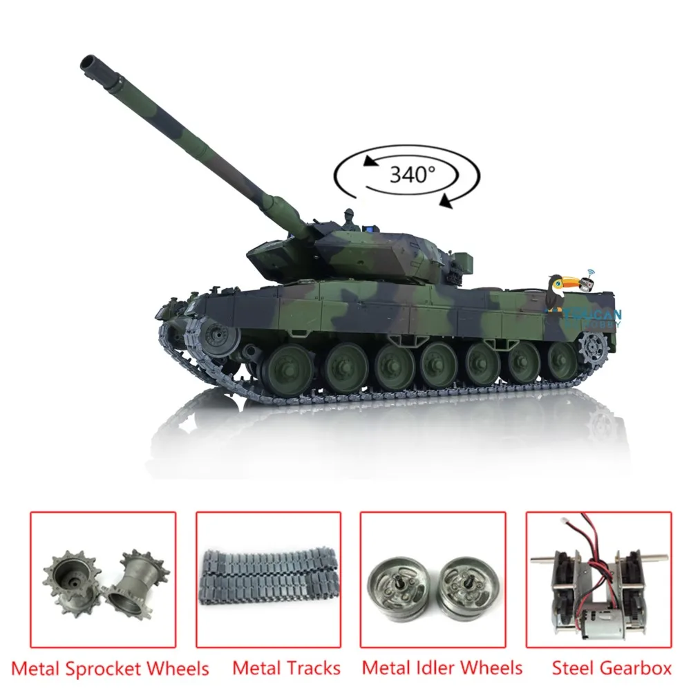 Heng Long 1/16 Scale RTR RC Tank 7.0 Upgraded Metal Version German Leopard2A6 Remote Control Tank 3889 Cars Gifts Toys Panzer